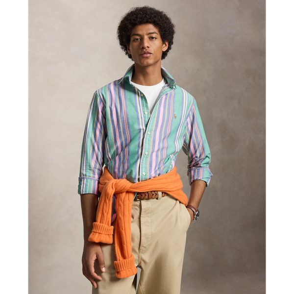 Classic Fit Striped Oxford Shirt