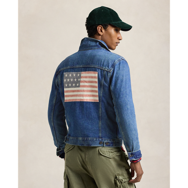 Flag Denim Trucker Jacket