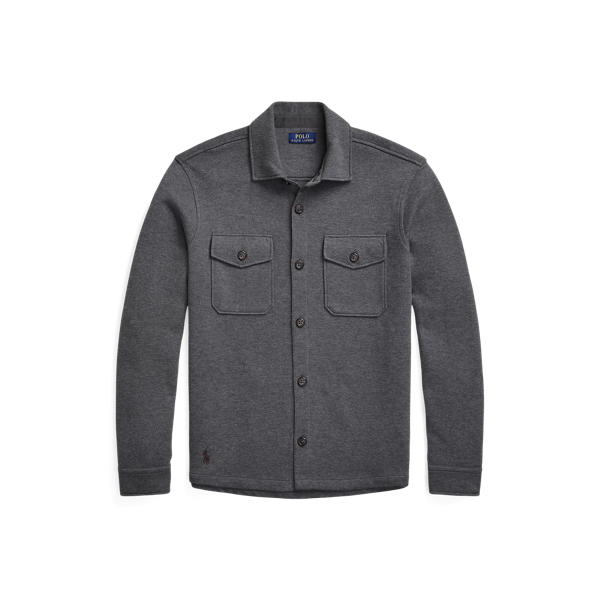 Double-Knit Mesh Shirt Jacket
