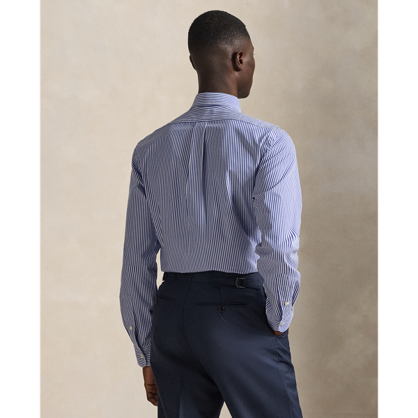 Chemise ajust&eacute;e en popeline stretch Polo Ralph Lauren en Blue/White Bengal Stripe 5