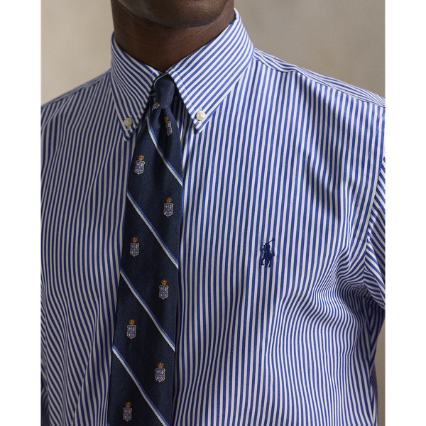Chemise ajust&eacute;e en popeline stretch Polo Ralph Lauren en Blue/White Bengal Stripe 6