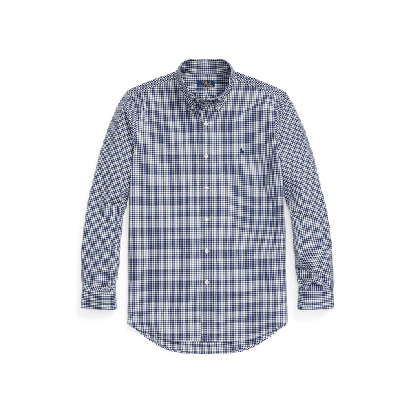 Navy/White Classic Fit Gingham Stretch Poplin Shirt Polo Ralph Lauren 2