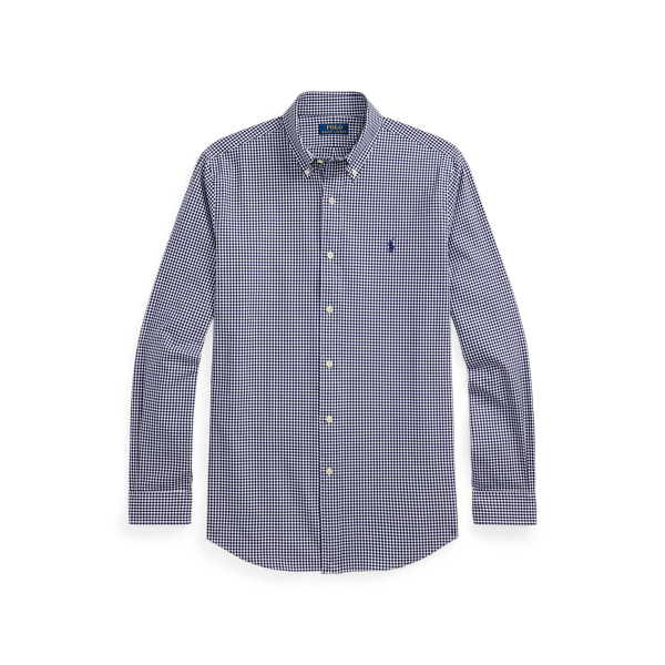 Classic Fit Gingham Stretch Poplin Shirt