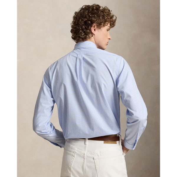 Classic Fit Gingham Stretch Poplin Shirt