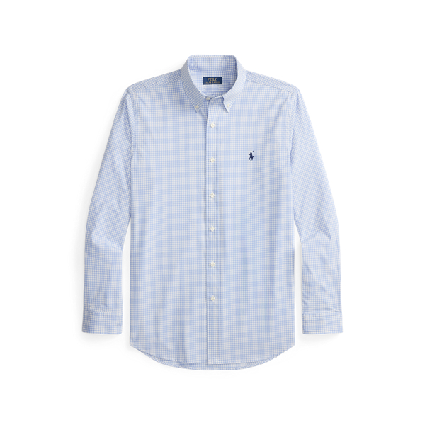 Classic Fit Gingham Stretch Poplin Shirt