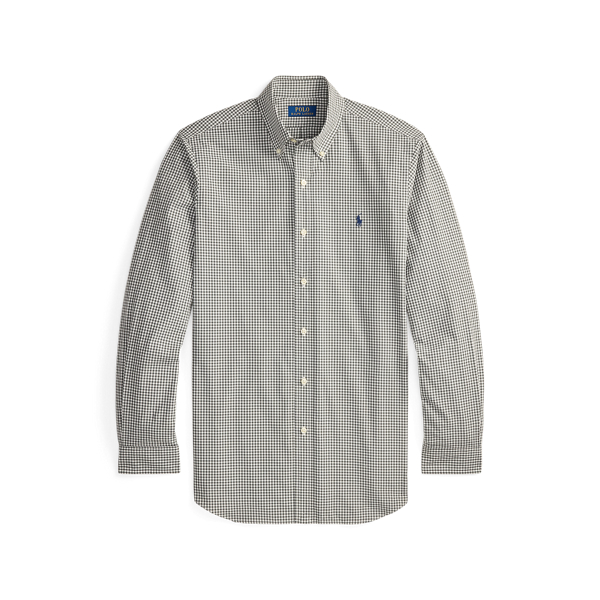 Classic Fit Gingham Stretch Poplin Shirt
