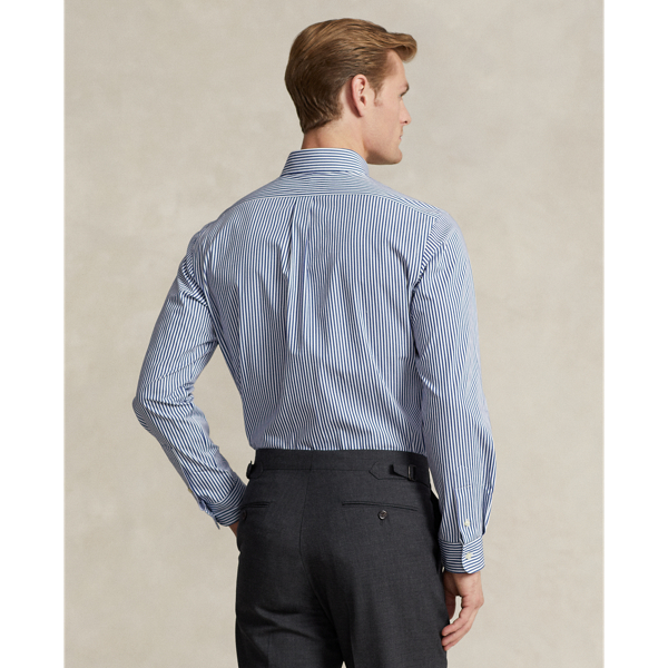 Navy/White Slim Fit Striped Stretch Poplin Shirt Polo Ralph Lauren 5