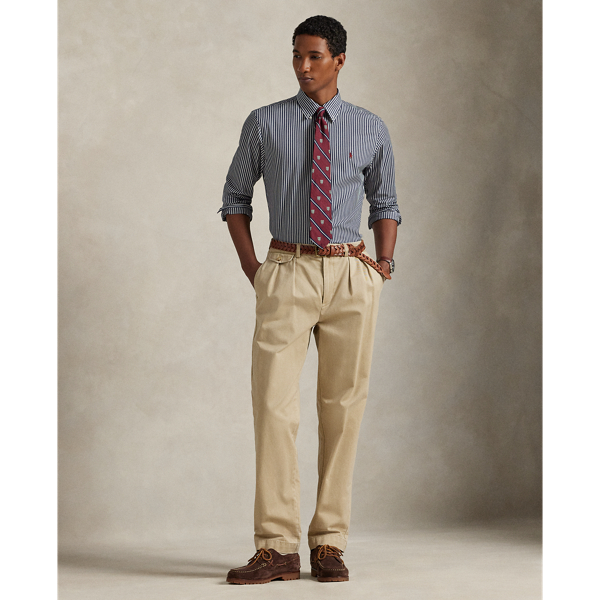 Gestreiftes Slim-Fit Hemd aus Popeline