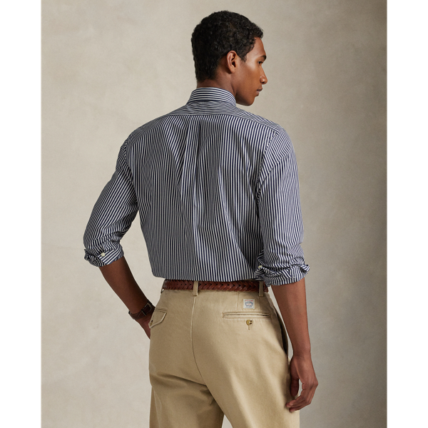 Gestreiftes Slim-Fit Hemd aus Popeline
