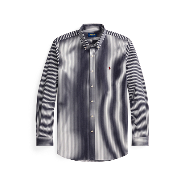 Gestreiftes Slim-Fit Hemd aus Popeline