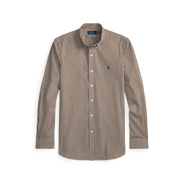 Slim Fit Striped Stretch Poplin Shirt
