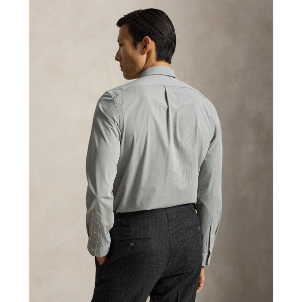 Gestreiftes Slim-Fit Hemd aus Popeline