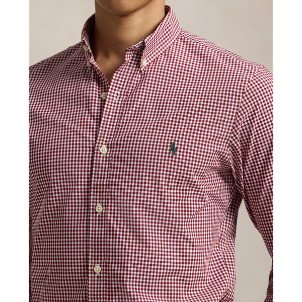 Slim Fit Gingham Stretch Poplin Shirt for Men Ralph Lauren PK