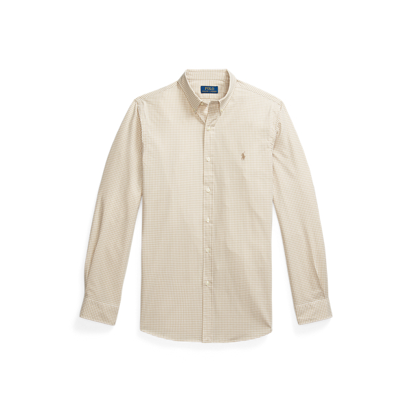 Slim Fit Gingham Stretch Poplin Shirt