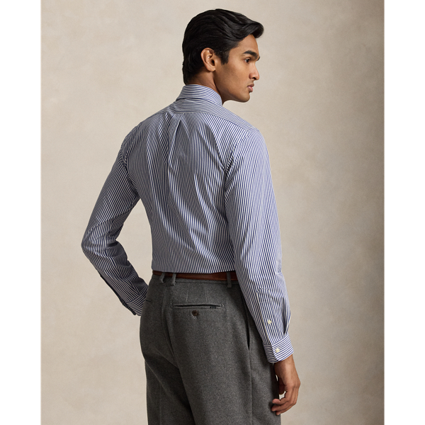 Custom Fit Striped Stretch Poplin Shirt
