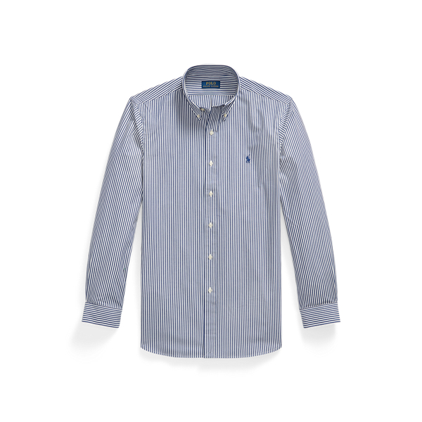 Custom Fit Striped Stretch Poplin Shirt