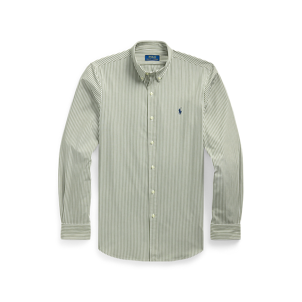 Custom Fit Striped Stretch Poplin Shirt