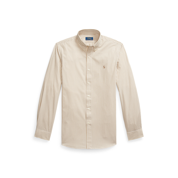 Gestreiftes Custom-Fit Hemd aus Popeline Polo Ralph Lauren in K&uuml;stenbeige/Wei&szlig; 2