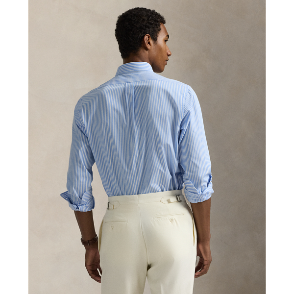 Custom Fit Striped Stretch Poplin Shirt