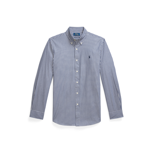Custom Fit Striped Stretch Poplin Shirt