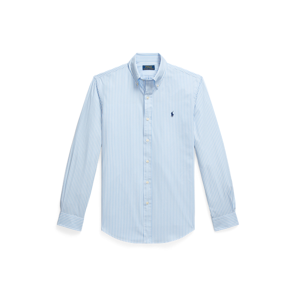 Custom Fit Striped Stretch Poplin Shirt