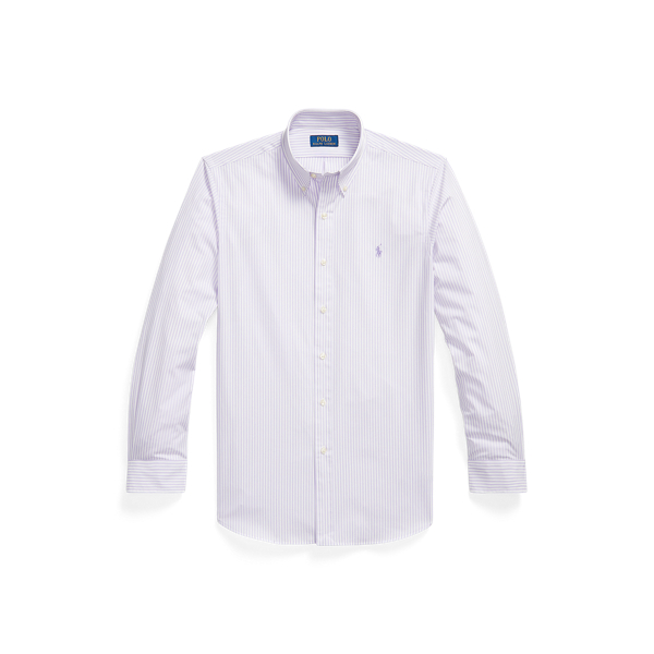 Custom Fit Striped Stretch Poplin Shirt