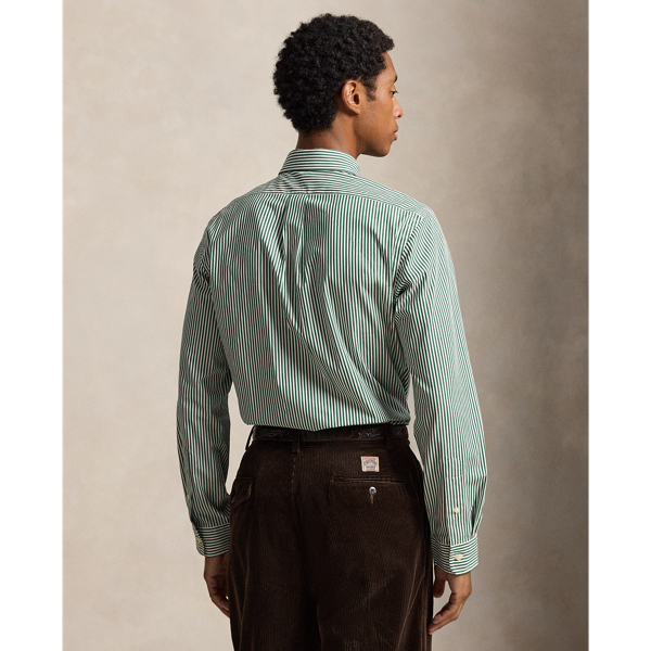 Custom Fit Striped Stretch Poplin Shirt