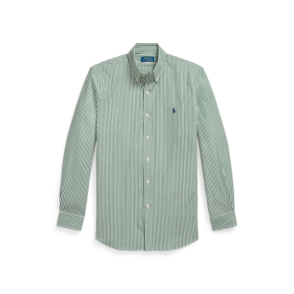 Custom Fit Striped Stretch Poplin Shirt