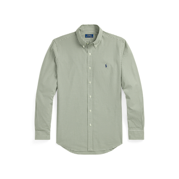 Custom Fit Gingham Stretch Poplin Shirt