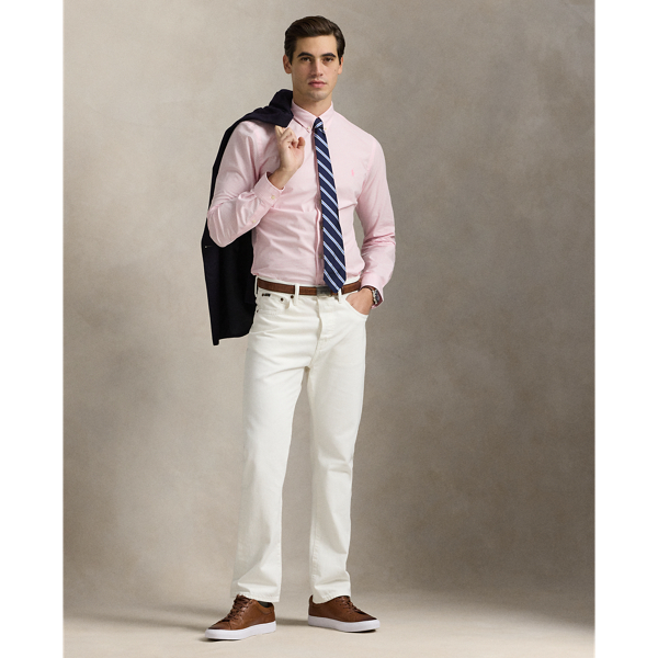 Custom Fit Gingham Stretch Poplin Shirt