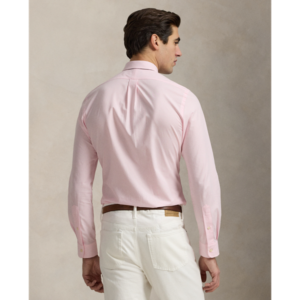 Custom Fit Gingham Stretch Poplin Shirt