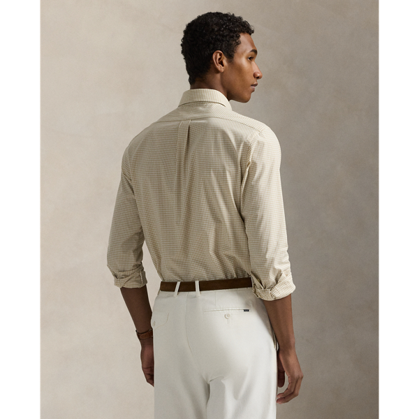 Custom Fit Gingham Stretch Poplin Shirt