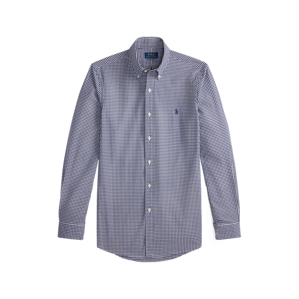 Custom Fit Gingham Stretch Poplin Shirt