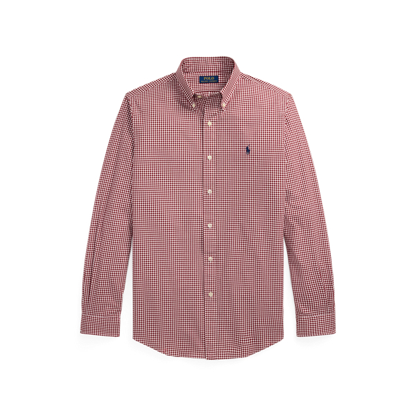 Custom Fit Gingham Stretch Poplin Shirt