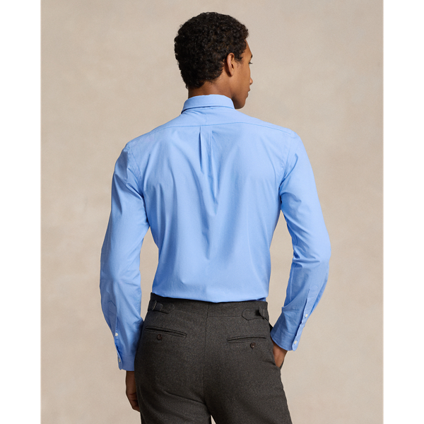Harbor Island Blue Slim Fit Stretch Poplin Shirt Polo Ralph Lauren 4
