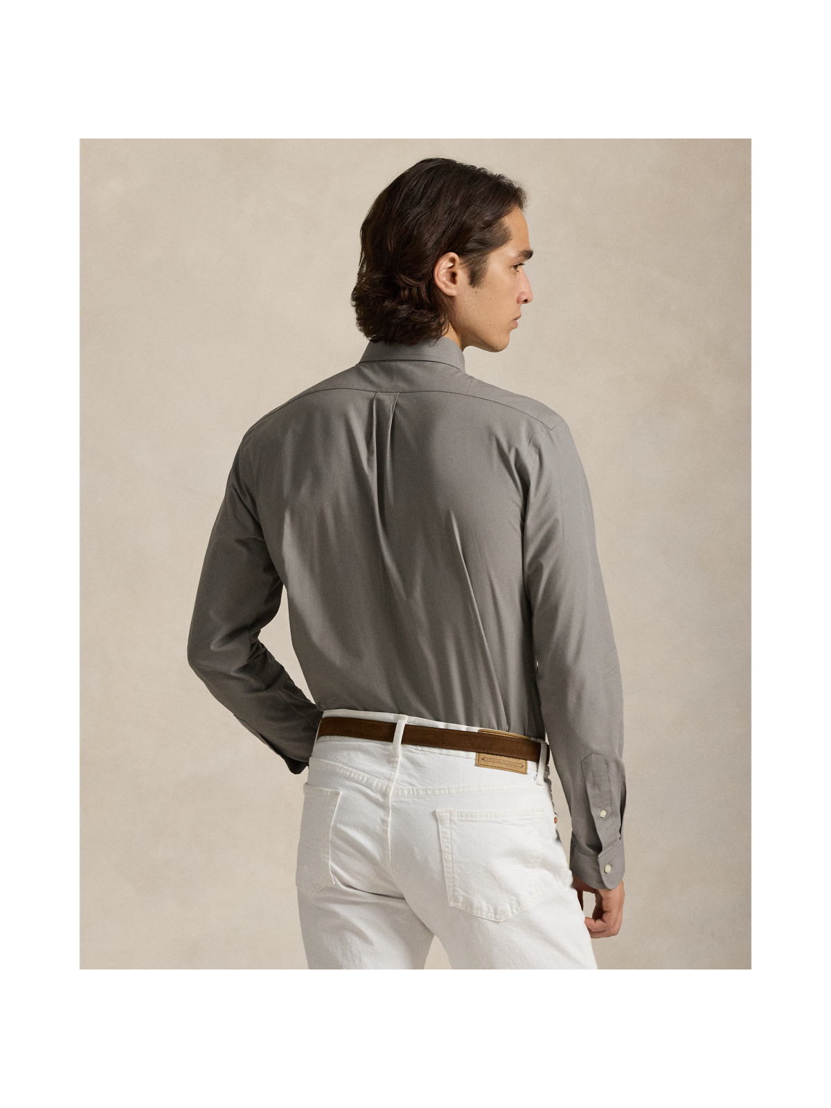 Мужские рубашки Ralph Lauren Slim Fit Stretch Poplin Shirt — фото 2