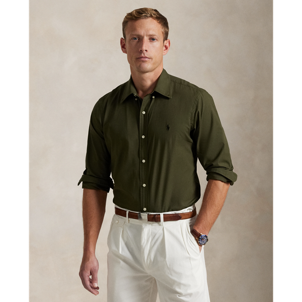 Custom Fit Stretch Poplin Shirt 
