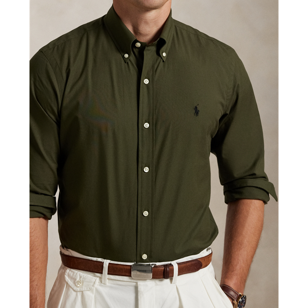 Custom Fit Stretch Poplin Shirt 