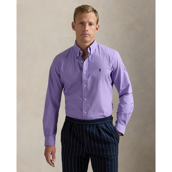 Custom Fit Stretch Poplin Shirt 