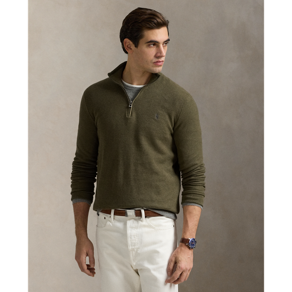 Ralph lauren men's quarter zip sweater best sale