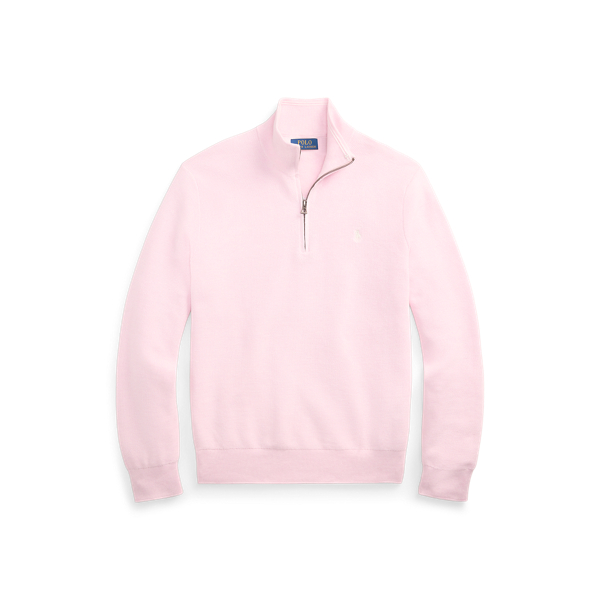 Mesh-Knit Cotton Quarter-Zip Sweater | Ralph Lauren