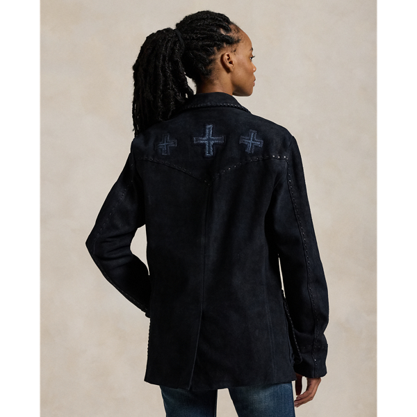 Antique Navy PRL x Naiomi Glasses Suede Sport Coat Polo Ralph Lauren 7