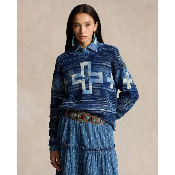 Indigo Combo PRL x Naiomi Glasses Cotton Jumper Polo Ralph Lauren 6