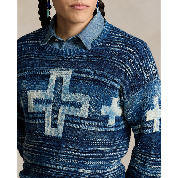 Indigo Combo PRL x Naiomi Glasses Cotton Jumper Polo Ralph Lauren 8
