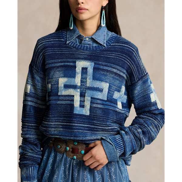 Indigo Combo PRL x Naiomi Glasses Cotton Jumper Polo Ralph Lauren 9