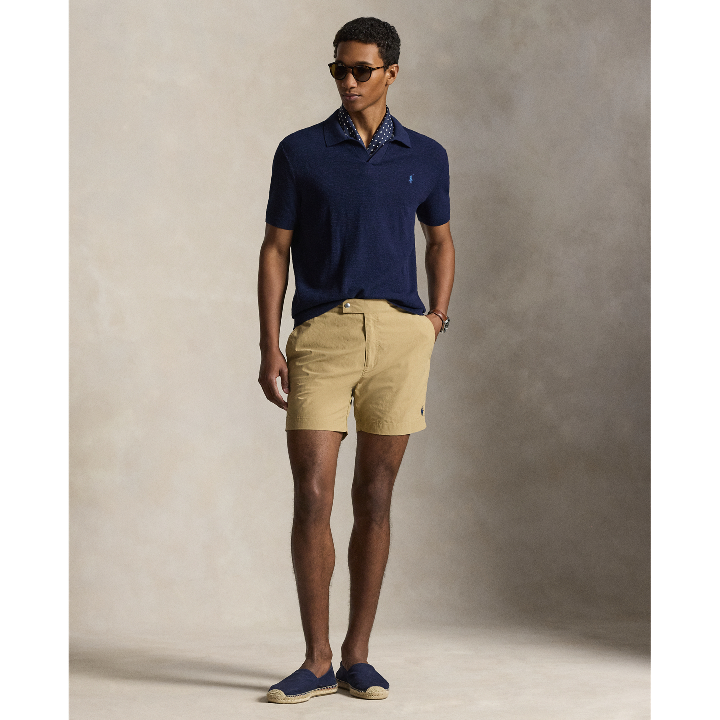 Мужские плавки-шорты Ralph Lauren Monaco 5.75 дюйма, цвет: Рыжевато-коричневый — фото 4
