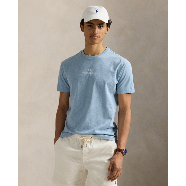 Modern Blue Heather Classic-Fit Jersey-T-Shirt mit Logo Polo Ralph Lauren 1