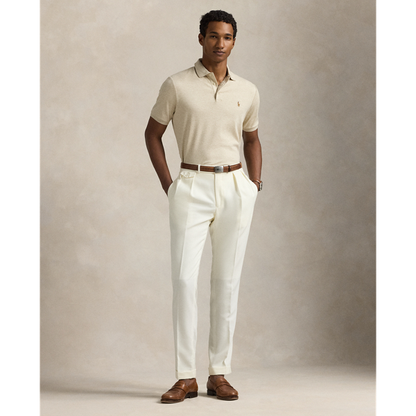 Custom-Slim-Fit Baumwoll-Poloshirt Polo Ralph Lauren in Expedition-D&uuml;ne meliert 4