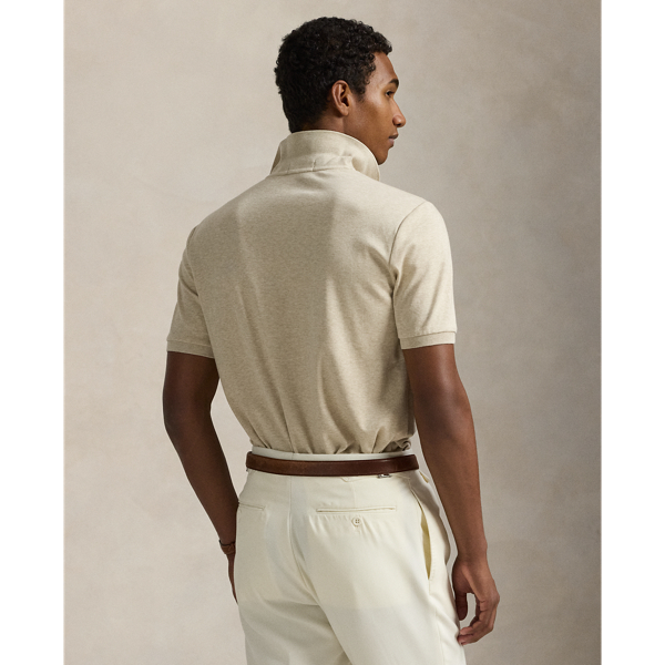 Custom-Slim-Fit Baumwoll-Poloshirt Polo Ralph Lauren in Expedition-D&uuml;ne meliert 5