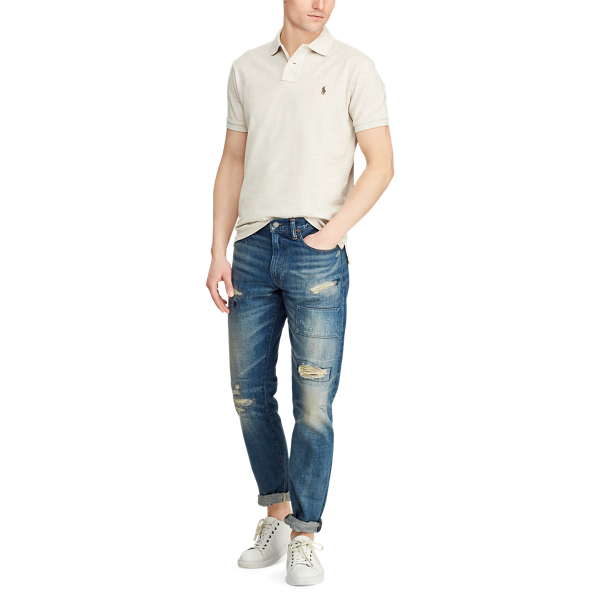 State Heather Custom Slim Fit Mesh Polo Shirt Polo Ralph Lauren 4
